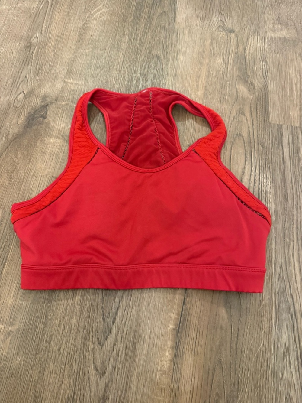 Red Racerback Fabletics Sports Bra - Medium - Picture 3 of 3